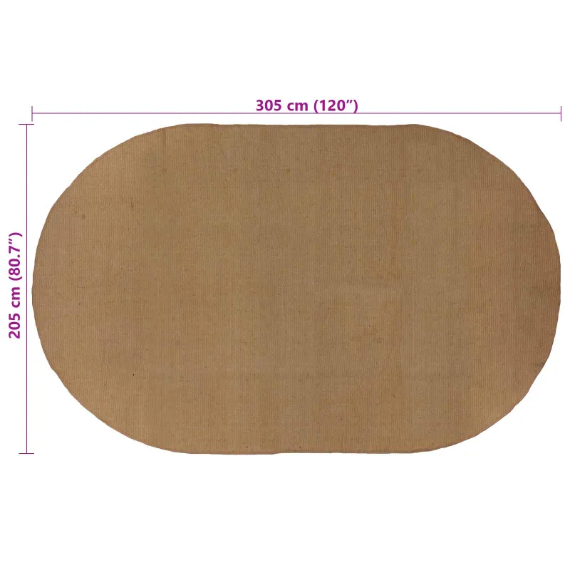 Zoninės kiliminės dangos Natūrali 205 x 305 cm Džiutas