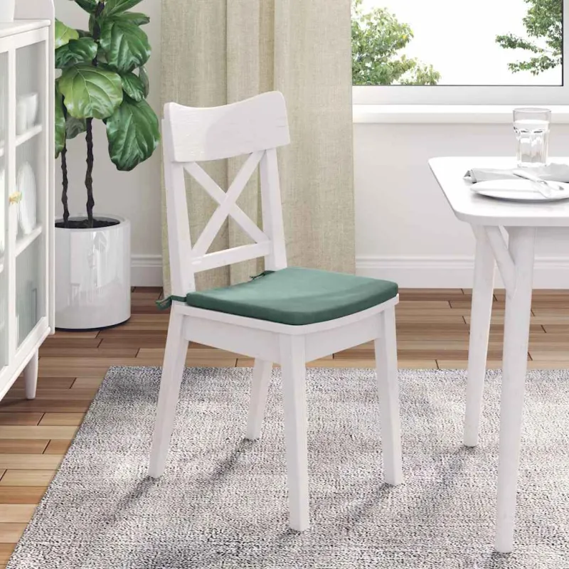 Sėdynių pagalvėlės 4 pcs Jūrinė žalia 40 x 40 x 3 cm Aksomas