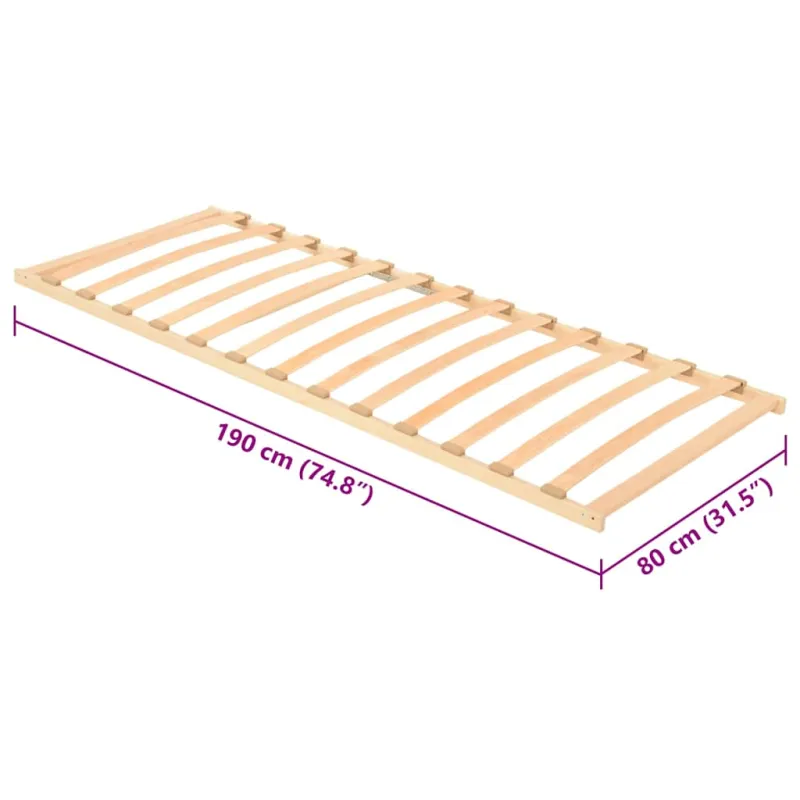 Lamelinis lovos pagrindas Ruda 80 x 190 cm Kietas bukas medis