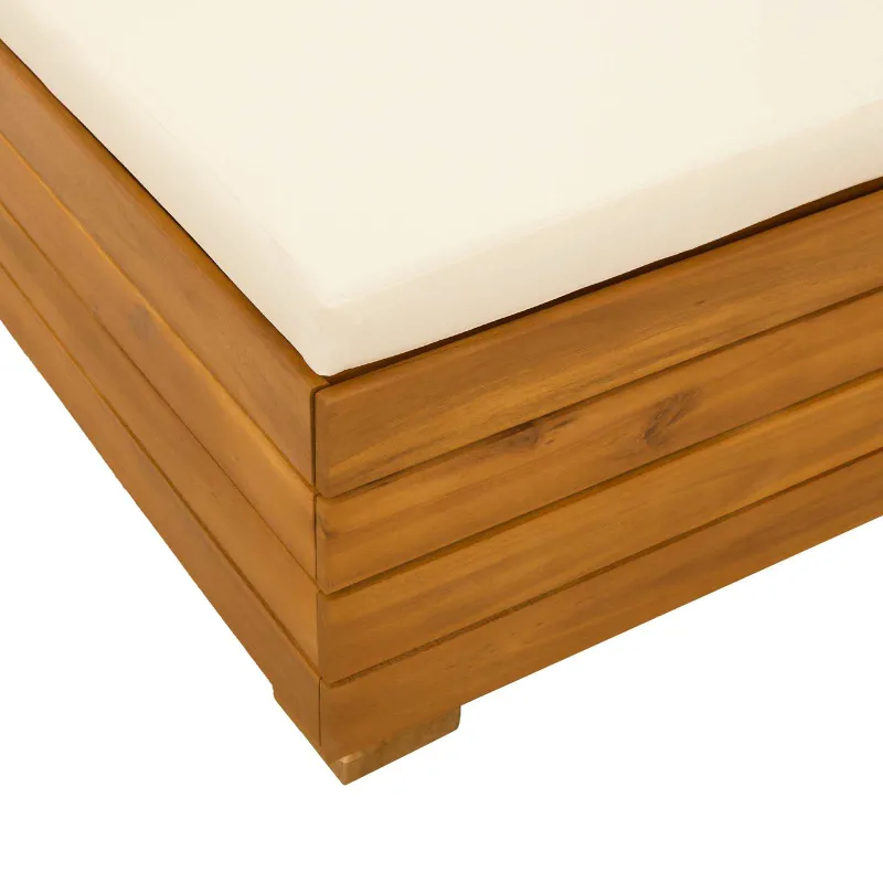 Sodo vidurinė sofa Kietos akacijos mediena Ruda