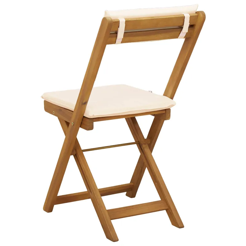 Lauko bistro kėdės 2 pcs Kreminė balta 40 x 53 x 80 cm