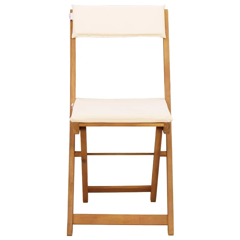 Lauko bistro kėdės 4 pcs Kreminė balta 40 x 53 x 80 cm