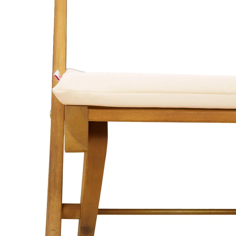 Lauko bistro kėdės 4 pcs Kreminė balta 40 x 53 x 80 cm
