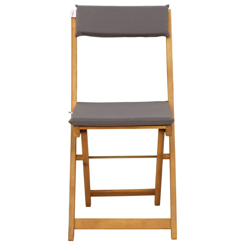 Lauko bistro kėdės 4 pcs Tamsiai pilka 40 x 53 x 80 cm