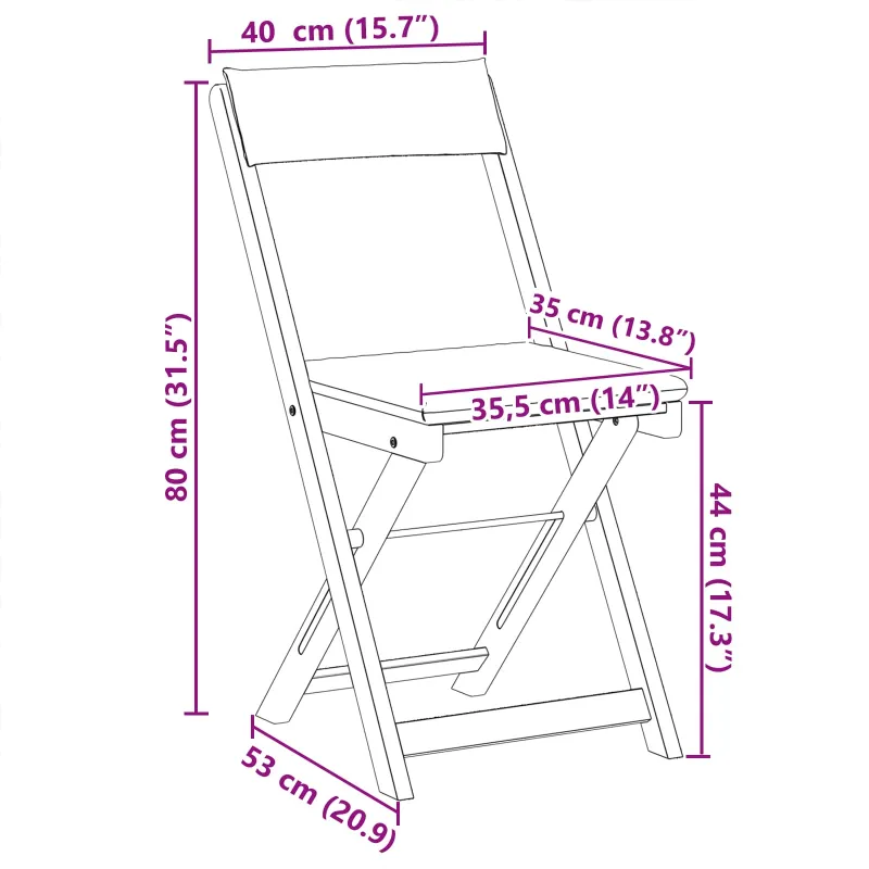Lauko bistro kėdės 4 pcs Tamsiai pilka 40 x 53 x 80 cm