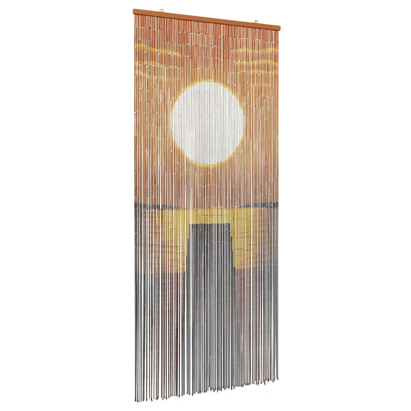 Kenkėjų Durų Užuolaida multicolor 200 x 90 cm Bambukas