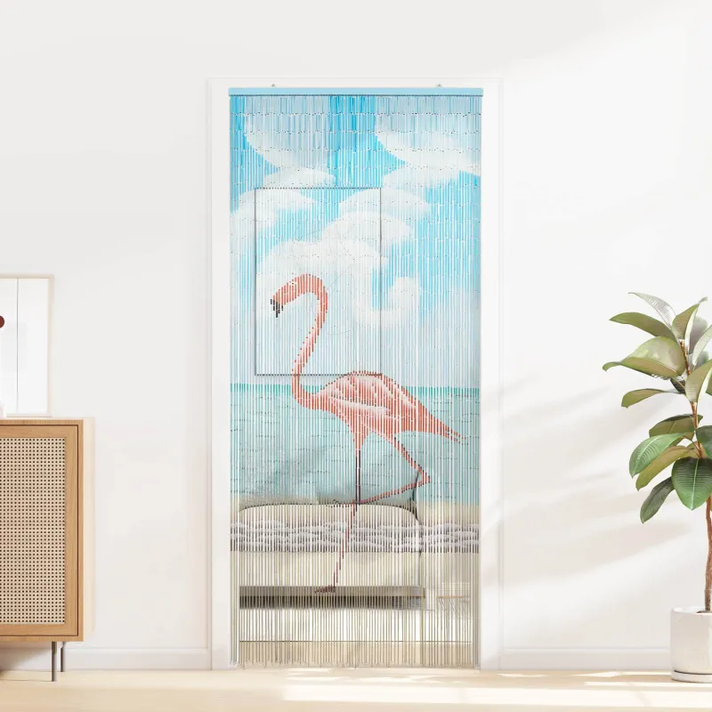 Kenkėjų Durų Užuolaida multicolor 200 x 90 cm Bambukas