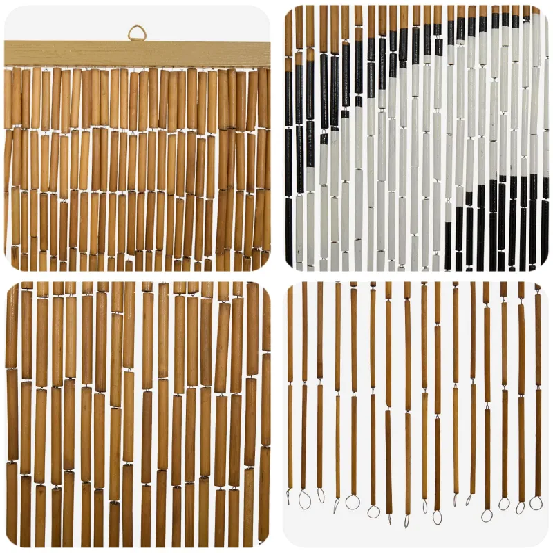 Kenkėjų Durų Užuolaida multicolor 200 x 90 cm Bambukas