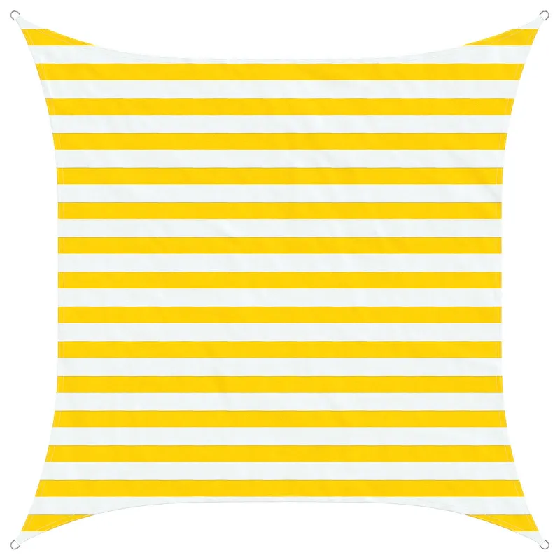 Saulės burė Geltona ir balta 2 x 2 m 100% poliesteris Oksfordas