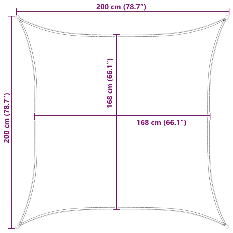 Saulės burė Mėlyna ir balta 2 x 2 m 100% poliesteris Oksfordas