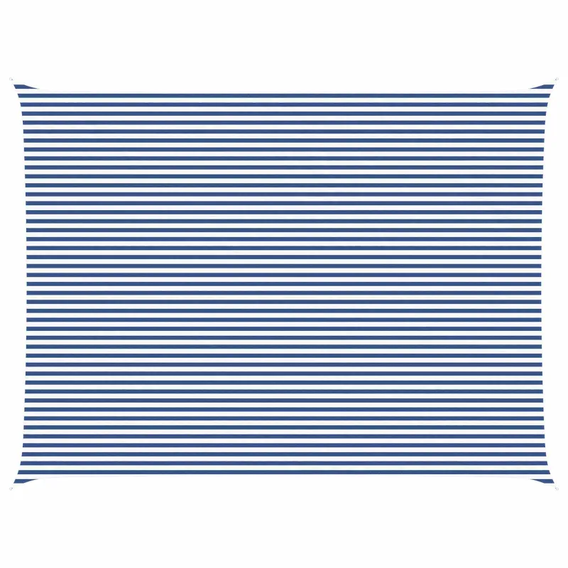 Saulės burė Mėlyna ir balta 8 x 6 m 100% poliesteris Oksfordas