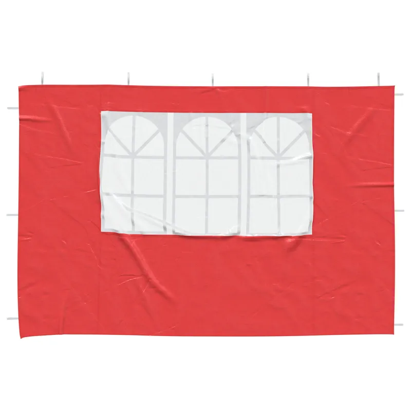 Šventinės palapinės šoninė siena 2 pcs 300 x 195 cm Raudona