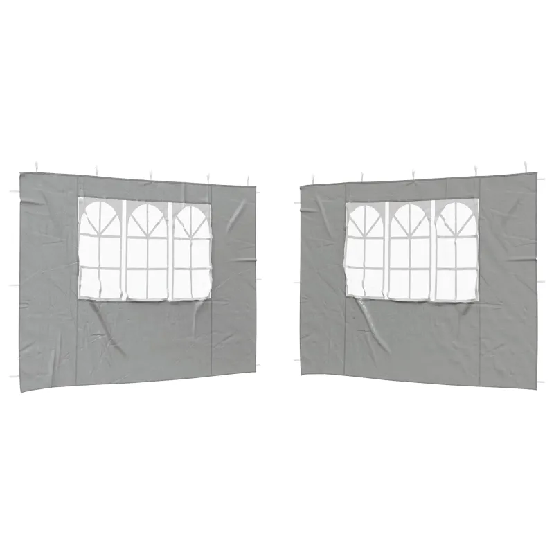 Šventinės palapinės šoninė siena 2 pcs 300 x 195 cm