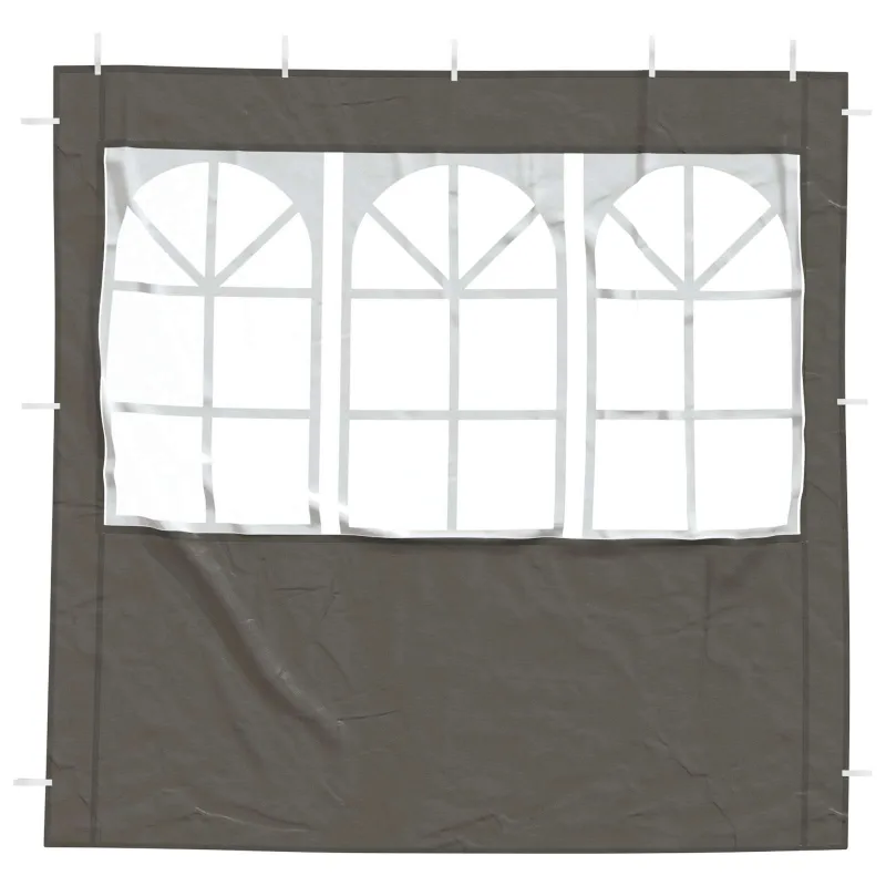 Šventinės palapinės šoninė siena 2 pcs 200 x 195 cm Antracito