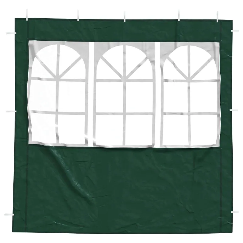 Šventinės palapinės šoninė siena 2 pcs 200 x 195 cm Žalia