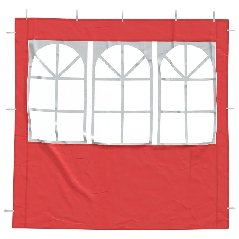 Šventinės palapinės šoninė siena 2 pcs 200 x 195 cm Raudona