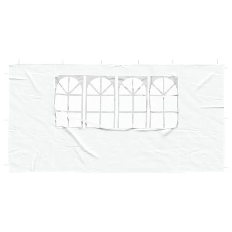 Šventinės palapinės šoninė siena 2 pcs 400 x 195 cm Balta