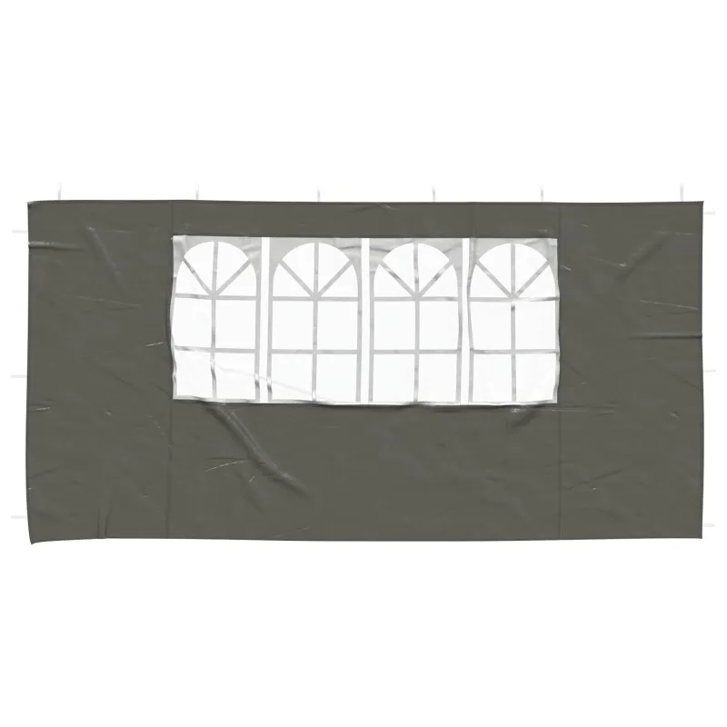 Šventinės palapinės šoninė siena 2 pcs 400 x 195 cm Antracito