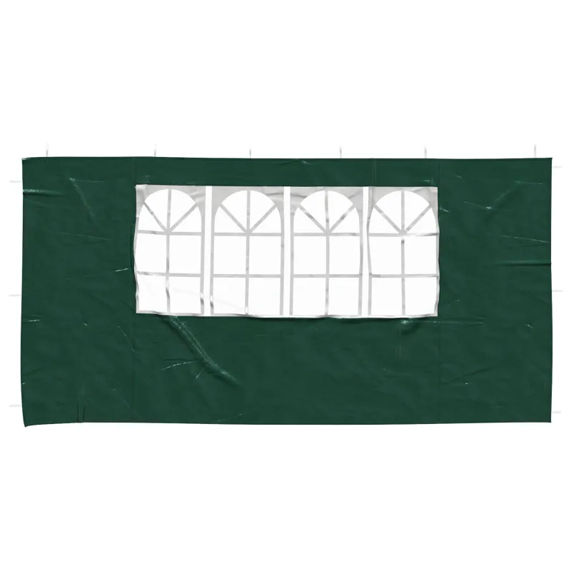 Šventinės palapinės šoninė siena 2 pcs 400 x 195 cm Žalia