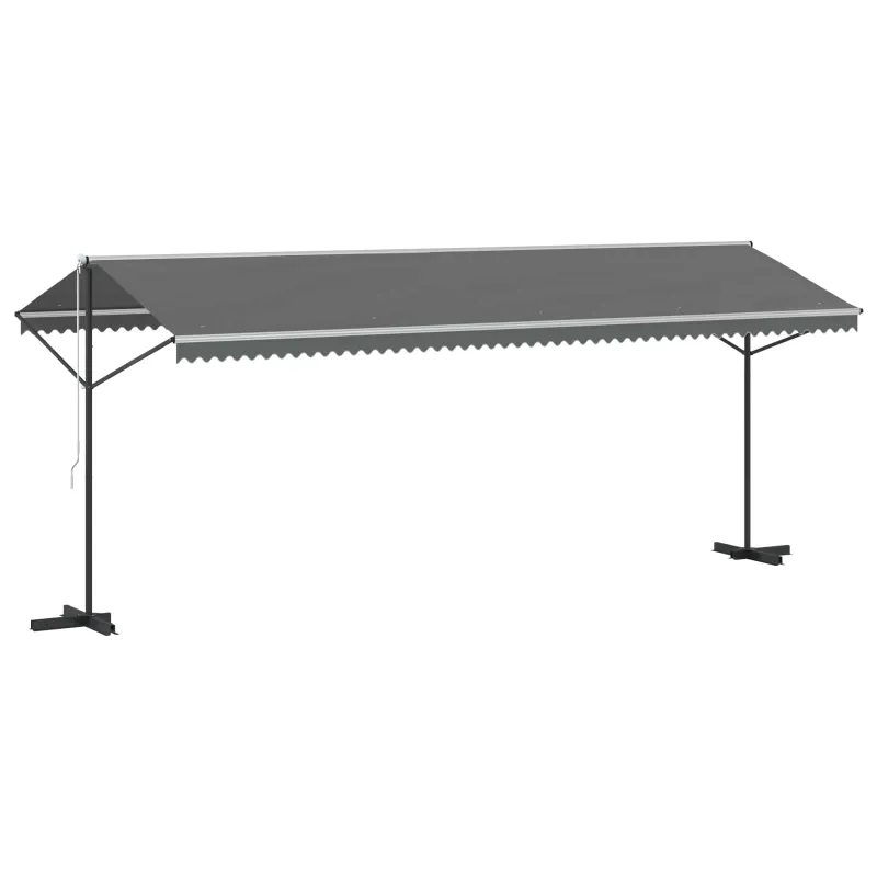 Atvira markizė Pilka 6 x 3 m Poliesteris