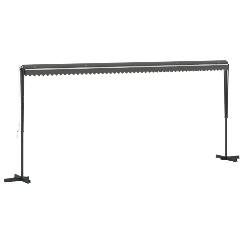 Atvira markizė Pilka 6 x 3 m Poliesteris