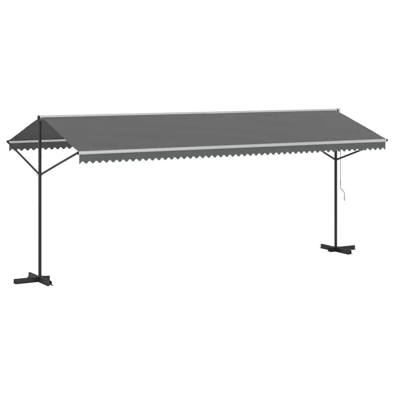 Atvira markizė Pilka 6 x 3 m Poliesteris