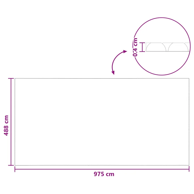 Solonginė baseino uždanga sunkios kokybės 975 x 488 cm 200 μm