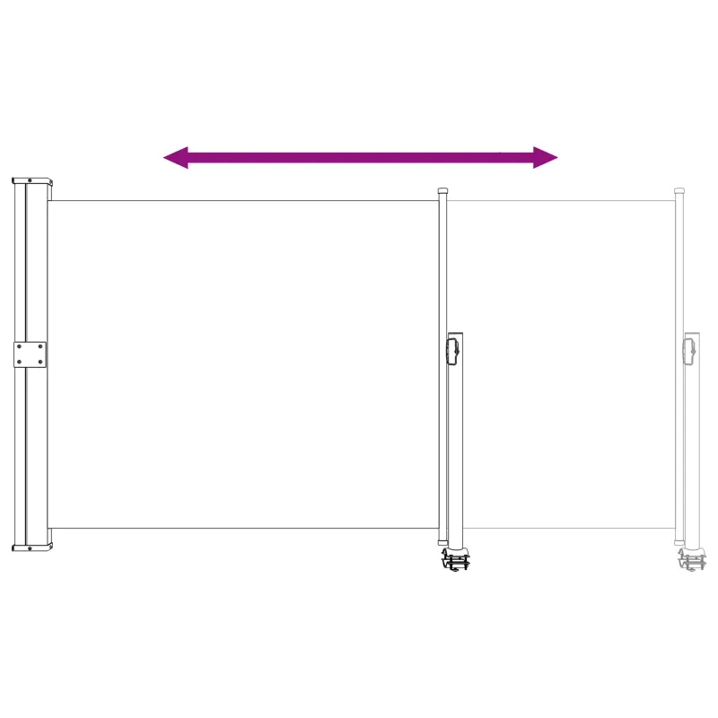 Šoninis tentas Antracito 300 x 160 cm