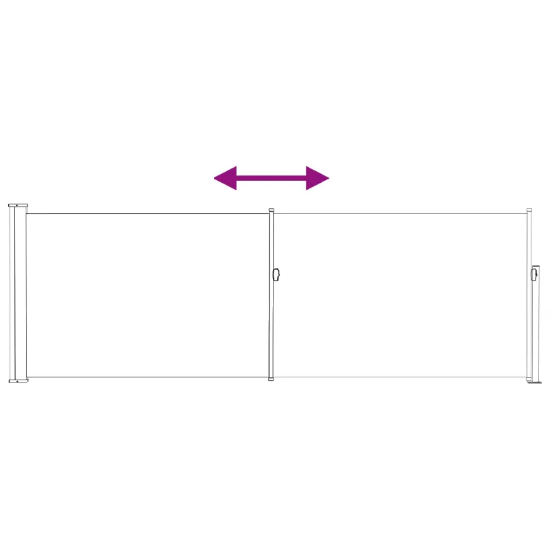 Ištraukiama šoninė užuolaida Antracito 300 x 100 cm Poliesteris
