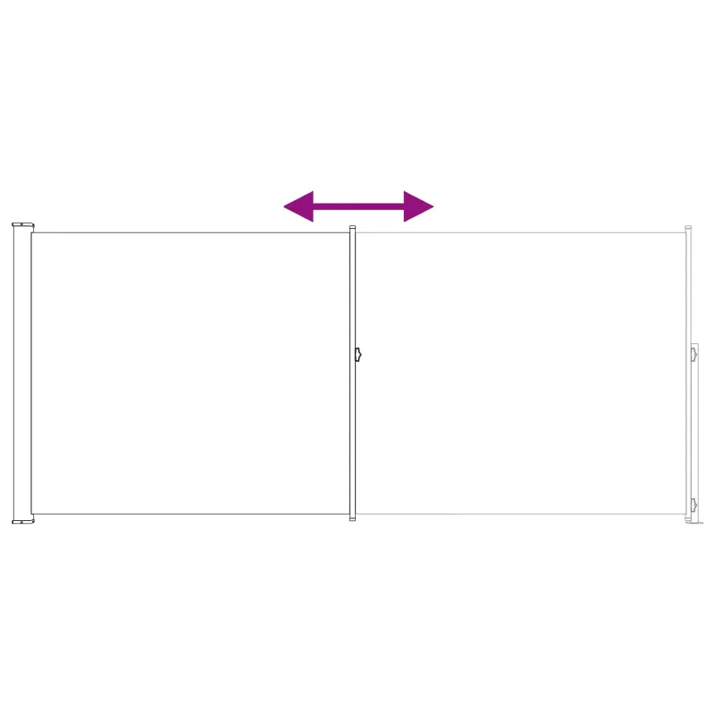 Ištraukiama šoninė užuolaida 100% poliesteris, geležis, plienas