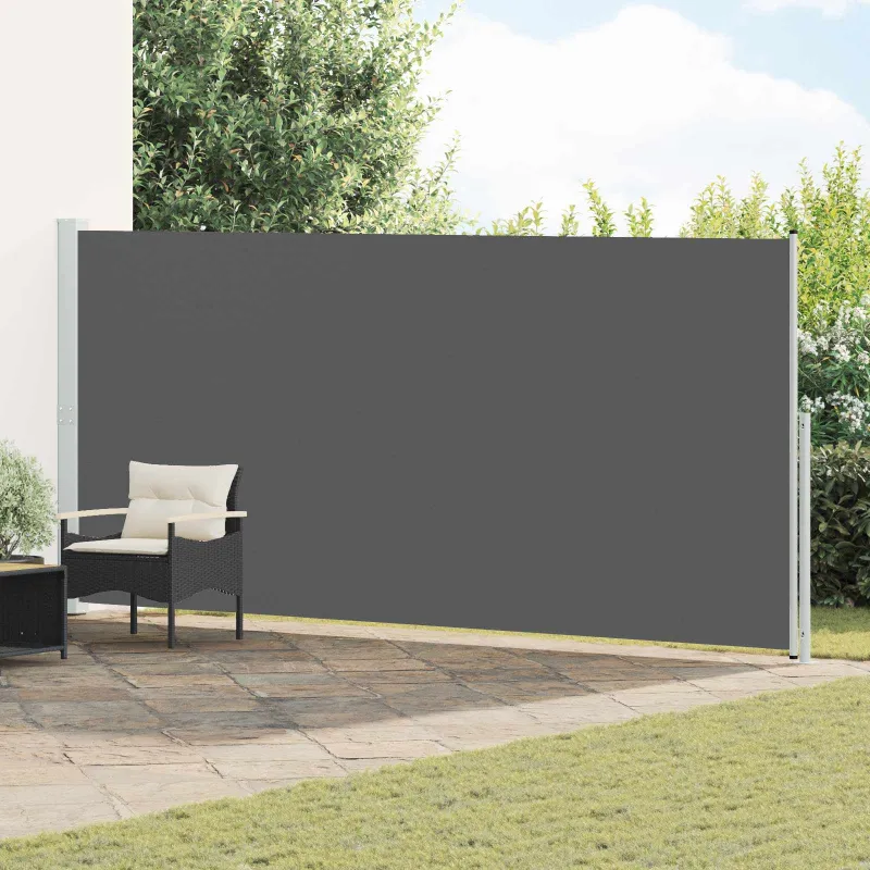 Ištraukiama šoninė užuolaida Antracito 300 x 220 cm Poliesteris