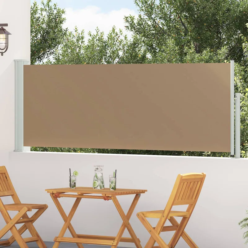 Ištraukiama šoninė užuolaida Taupe 500 x 100 cm Poliesteris