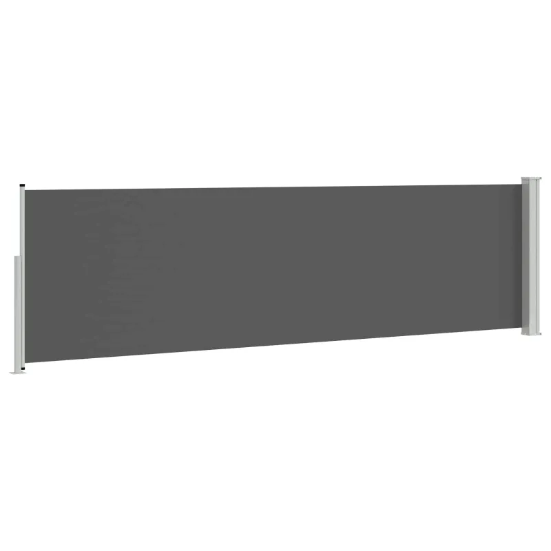 Ištraukiama šoninė užuolaida Antracito 500 x 117 cm Poliesteris