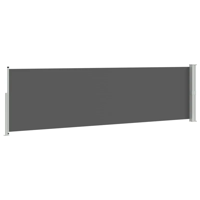 Ištraukiama šoninė užuolaida Antracito 500 x 140 cm Poliesteris