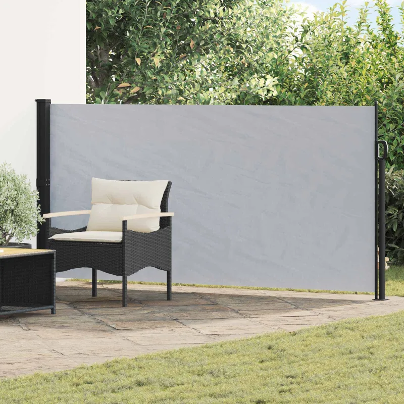 Ištraukiama šoninė užuolaida Pilka 300 x 140 cm Poliesteris