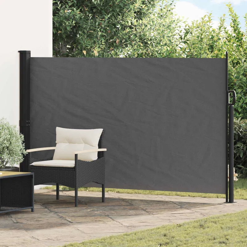 Ištraukiama šoninė užuolaida Antracito 300 x 170 cm Poliesteris