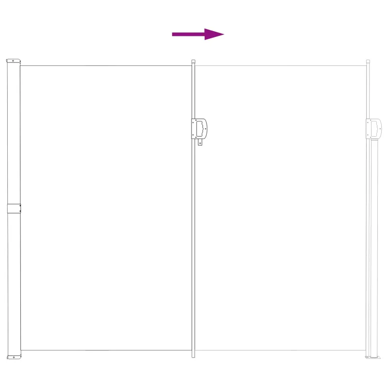 Ištraukiama šoninė užuolaida Smėlio 500 x 180 cm Poliesteris