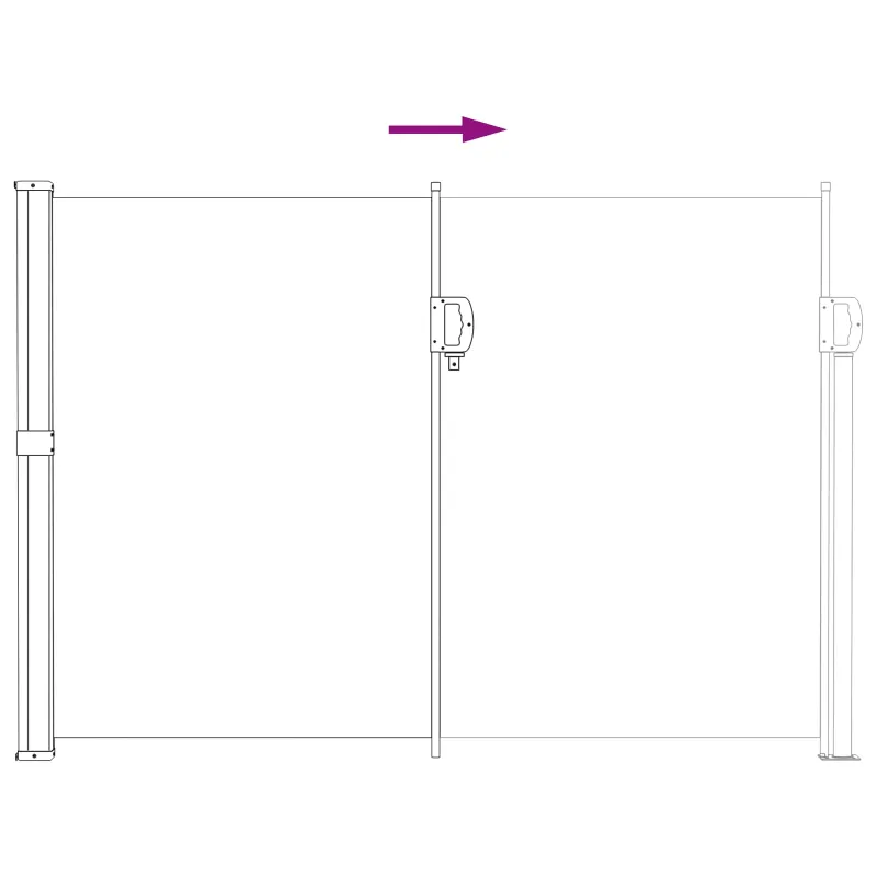 Ištraukiama šoninė užuolaida Smėlio 600 x 160 cm Poliesteris