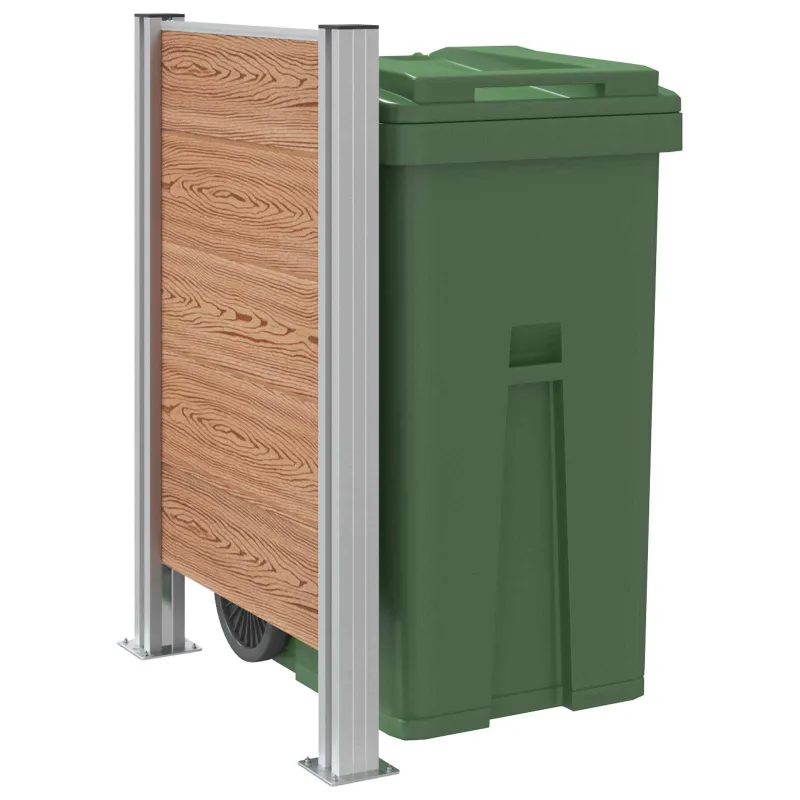 Atliekų konteinerio tvora Ruda 85 x 12 x 115 cm Alavas ir WPC