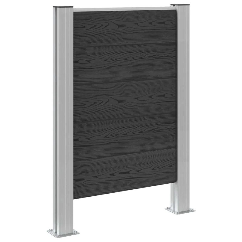 Atliekų konteinerio tvora Pilka 85 x 12 x 115 cm Alavas ir WPC
