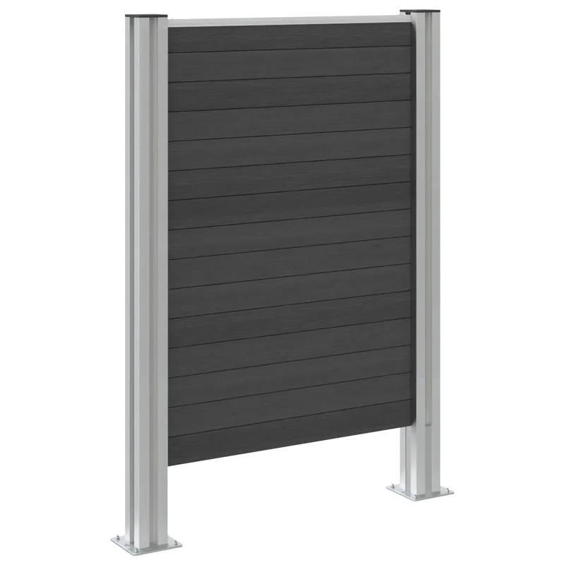 Atliekų konteinerio tvora Pilka 85 x 12 x 115 cm Alavas ir WPC