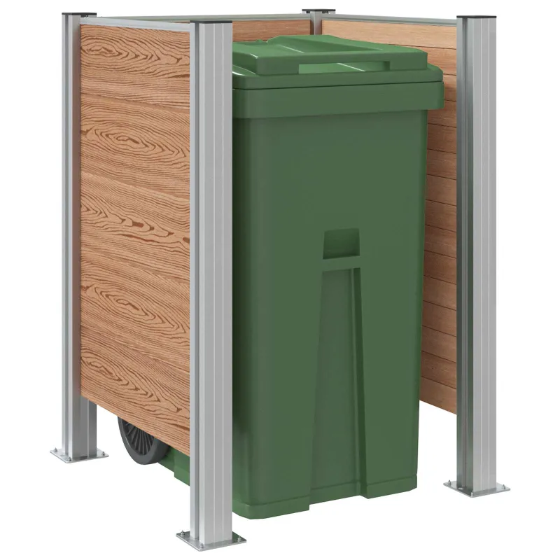 Atliekų konteinerio tvora Ruda 85 x 85 x 115 cm Alavas ir WPC