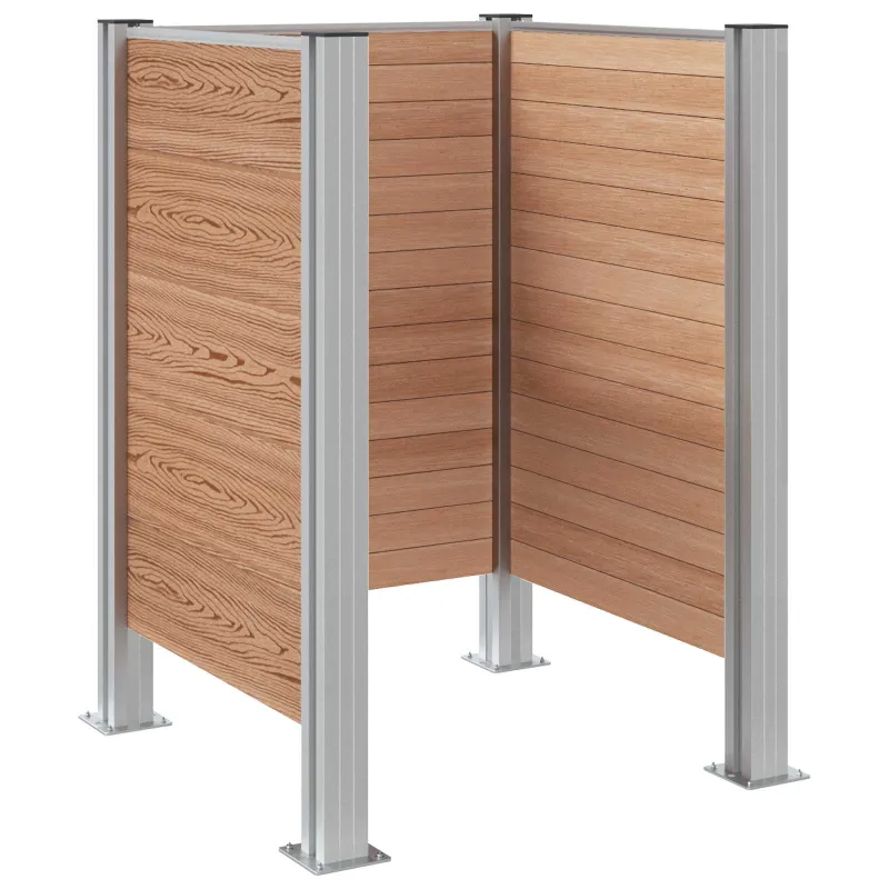 Atliekų konteinerio tvora Ruda 85 x 85 x 115 cm Alavas ir WPC