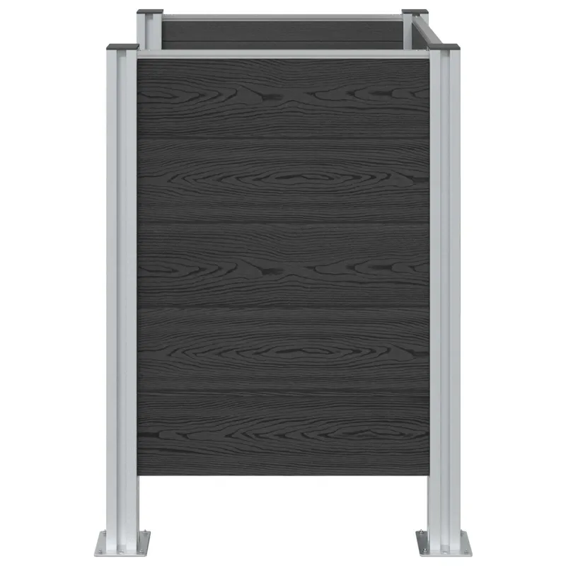 Atliekų konteinerio tvora Pilka 85 x 85 x 115 cm Alavas ir WPC