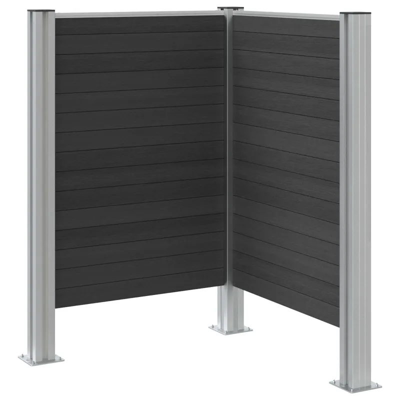 Atliekų konteinerio tvora Pilka 85 x 85 x 115 cm Alavas ir WPC