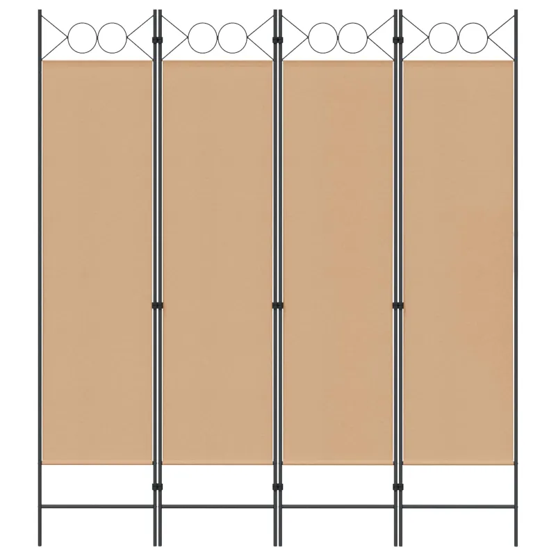 4-skydelis kambario skirstytuvas Smėlio 160 x 180 cm Audinys