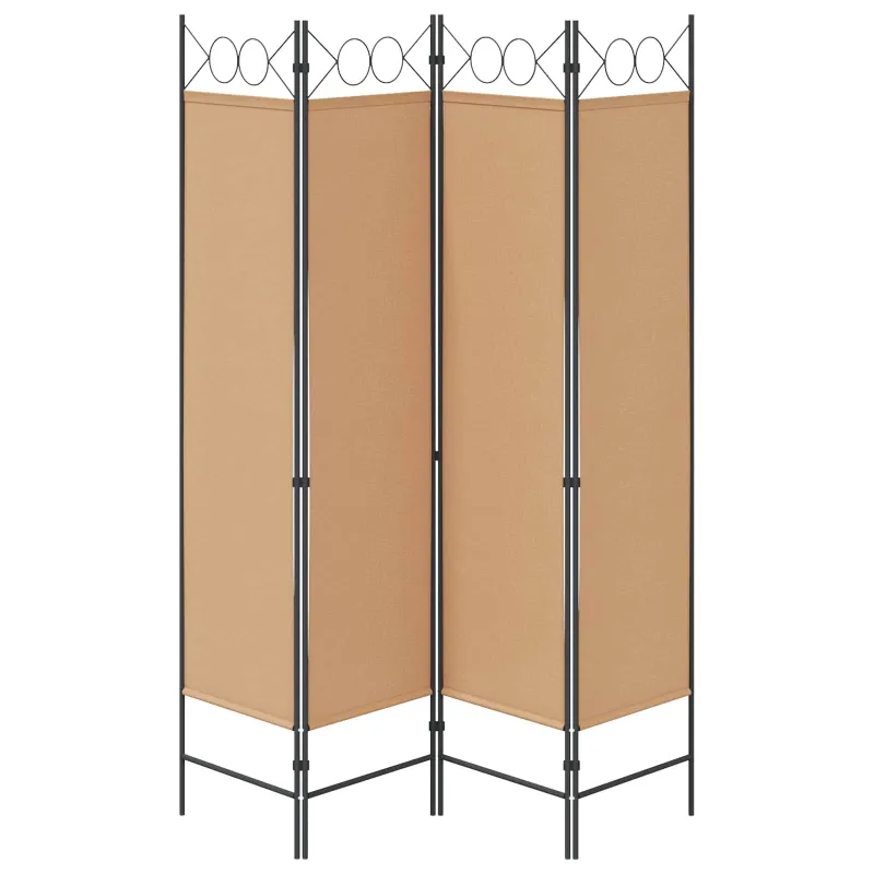 4-skydelis kambario skirstytuvas Smėlio 160 x 180 cm Audinys