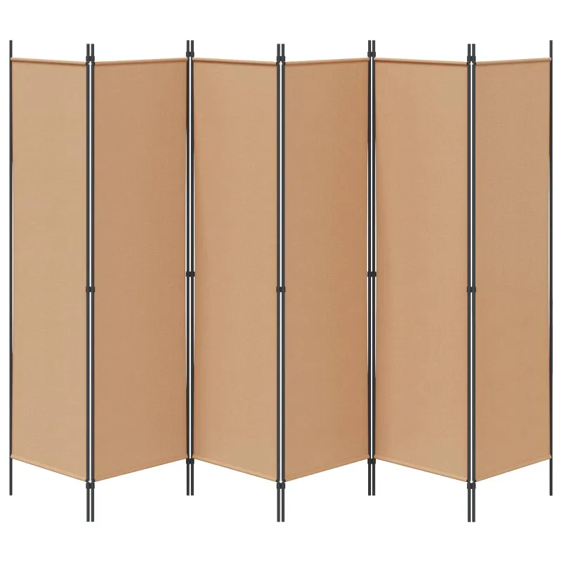 6-skydelio kambario pertvara Smėlio 300 x 180 cm Audinys