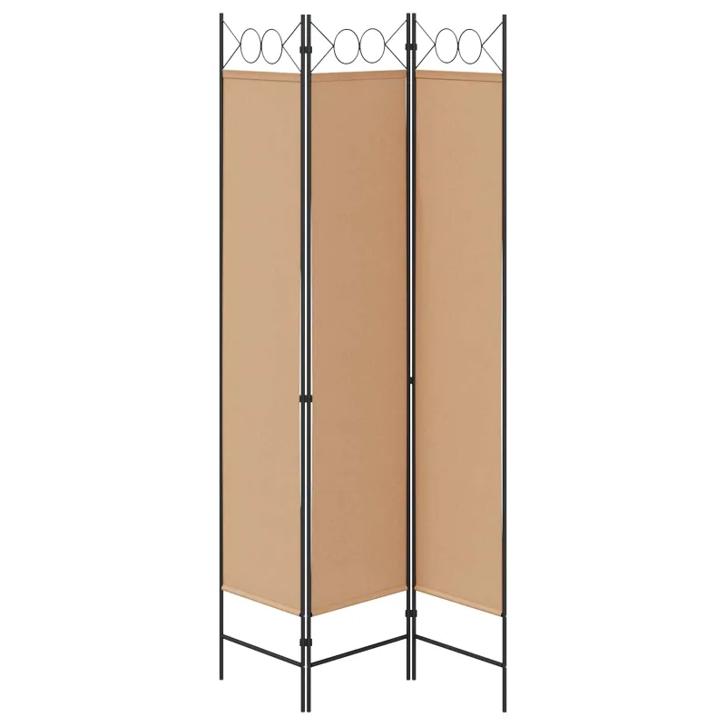 3-panelis kambario skirstytuvas Smėlio 120 x 200 cm Audinys