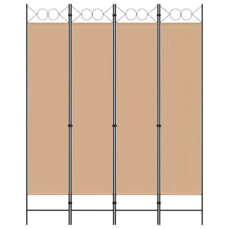 4-skydelis kambario skirstytuvas Smėlio 160 x 200 cm Audinys